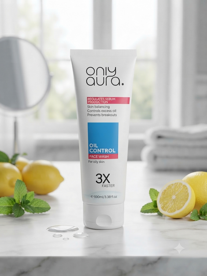 Only Aura Oil Control Face Wash 100ml for Oily Skin | Deep Cleansing & Oil Control