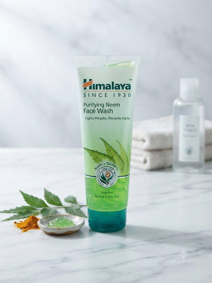 Himalaya Purifying Neem Face Wash 100ml | For Acne-Prone & Oily Skin, Neem & Turmeric Formula