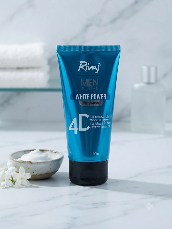 Rivaj Men Active White Power Face Wash 100ml